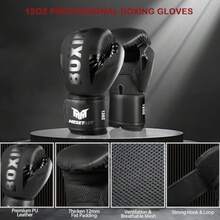 Punching Bag For Adults, 4Feet Heavy Boxing Bag Set With 12 OZ Gloves For MMA Karate Kickboxing Boxing - Unfilled - 1.Black - View 3