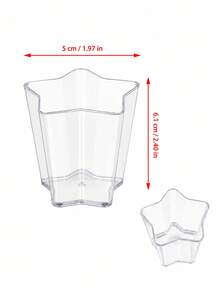 10PCS Star-Shaped Transparent Dessert Cups, Reusable Mousse Pudding Cups For Wedding Dessert Table, Birthday Party, Holiday Gathering, Summer Outdoor Party, Celebration - Multicolor - View 6