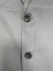Men's Solid Gray Formal Suit Jacket And Black Suit Pants 2-Piece Set - Multicolor - View 3