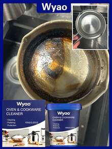 OUHOE Stainless Steel Cleaning Paste, Clean Kitchen Stainless Steel Cookware, Remove Rust And Scale From Kitchen Range Hood, Induction Cooktop, Stove, Gently Clean Kitchen Cookware Surface Oil Stains And Dirt, Restore Brightness, Quickly Dissolve Rust And Clean, Gift For Family And Friends On Holidays (Randomly Sent New And Old Models) - Mix - View 3