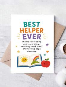 1pc Birthday Card For Baker, Chef, Friend – Funny Chef Whisk Cartoon Illustration, Birthday Humor, Thickened, With Envelope - A - View 10