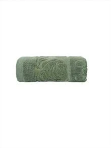 1-Piece Pure Cotton Green Bath Towel Or Kitchen Small Towel, Jacquard Flower Pattern, Water-Absorbent And Quick-Drying, Suitable For Both Men And Women All Year Round, Suitable For Bathroom, Hotel, Festival Gift, Travel And Outdoor, School, Home - Dark Green - View 10
