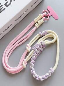 1 conjunto/1/2 peças Cordão para Celular Feminino Transversal Pescoço Pulso Multifuncional Corda Trançada Fresca Outdoor Viagem Caminhada Deslocamento Bolsa Corrente Capa de Celular Capa de Celular Câmera Abelha Alça de Ombro Cordão Universal. Adequado para Família, Amigos Presentes de Aniversário Feriados, Encantos de Celular, Chaveiros, Encantos de Bolsa, Chaveiros Trançados, Acessórios de Chaveiro, Chaveiros de Pulseira, Bolsas para Smartphone, Temporada de Volta às Aulas - Multicolorido - Visão 5