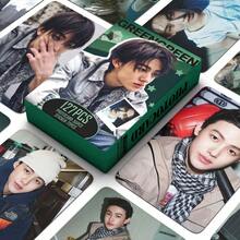 COR TIS GREENGREEN Conjunto de 127 Adesivos de Cartão Pequeno, Cartões Lomo de Foto Casual ao Ar Livre Juvenil do Novo Grupo de Meninos HYBE, Caixa de Presente para Fãs do Grupo de Meninos, Cartão de Foto Solo de SEONGHYEON + 72 Adesivos de Membros, Materiais DIY para Planejador de Fandom do Grupo de Meninos HYBE - Multicolorido - Visão 3
