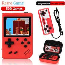 2.4-Inch Retro Handheld Game Console, Classic 8-Bit Console With 500 Built-In Games, Nostalgic Model, Gift For Kids. - Red With Gamepad - View 7