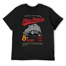 エネル no shouboutai 8th 分隊 Tシャツラッパーグラフィック tシャツ税関マン tシャツ面白いギフトメンズトレーニングシャツ - ブラック - チェックする 6