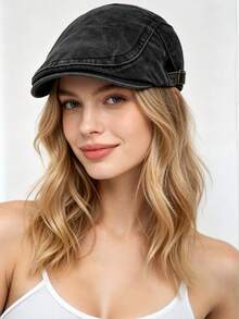 1pc Unisex Versatile Beret, Vintage Street Newsboy Cap, Suitable For Outdoor Travel, Daily Wear, Fishing, Hiking And More Occasions, Perfect Holiday Gift, All-Season Travel Accessory And Casual Hat Style - Multicolor - View 2