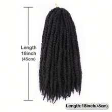 Peluca trenzada Twist de 18 pulgadas para , peluca trenzada suave, 138 mechones de extensiones de cabello sintético - SNATURAL/L.RED/GREEN/27 - Ver 7