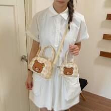 Rilakkuma Korean Style Cute Cartoon Relaxed Bear Handbag For Women 2026 New Portable Coin Purse Parent-Child Shoulder Crossbody Bag - Multicolor - View 4