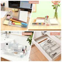 1 Set (7pcs/5pcs/4pcs/1pc) Acrylic PET Material Cosmetic Storage Box Set, Multiple Sizes Available, Suitable For Vanity And Wardrobe, Perfect For Storing Cosmetics And Skincare Products - Multicolor - View 10