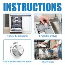 Dishwasher Cleaning Tablets, Specialized For Countertop And Built-In Drawer Dishwashers, Stain And Grease Removal Cleaning Pads - Solid State - View 7