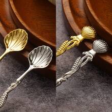 [Ocean Breeze Series] Elegant Shell Coffee Spoon 4pcs Set, Suitable For Beach Wedding Table Decor, Exquisite Dessert Appetizer Stirring Spoon, Cute Teaspoon Gift - View 8