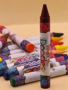 Jumbo Wax Crayons For Children, Round Shape With 12 Colors - Multicolor - View 2