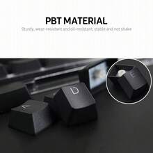 HXSJ Teclas de teclado mecánico de color azul PBT, caracteres translúcidos moldeados por inyección de doble disparo ABS, compatibles con teclados mecánicos, teclado no incluido - Ver 9