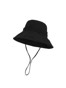 JOYLORD 1 pieza Sombrero de ala ancha para mujer, estilo coreano versátil minimalista de unicolor, sombrero de cubo para primavera/verano, protección solar para viajes al aire libre - multicolor - Ver 9