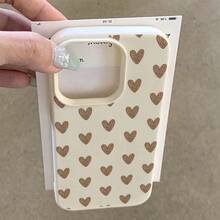 [Livrare 24h din DE/FR/ES] Husă pentru telefon Apple 11-17 - model ușor pictat manual cu inimă maro pentru iPhone 16Promax 16/16PLUS/15PROMAX/15PRO/15PLUS/15/14PROMAX/14PRO/14PLUS/14/13PROMAX/13PRO/13/12PROMAX/12PRO/12/11PROMAX/11PRO/11/X/XR/XSMAX, textură de piele, anti-șoc, husă premium drăguță, cadou ideal pentru prieteni, cadou de sărbători - 1 bucată de culoare pentru imagine - Vizualizare 7