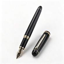 Jinhao X350 Fountain Pen Black Metal Body Gold Trim F Nib Iridium Point Business Signature Pen Office Writing Gift Pen - X350 - View 1