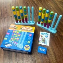 2 Packs Color Stack Challenge Game - Stacking Board Game Set With 2-4 Players Kids & Adults, High-Energy Tabletop Speed Matching Battle For Large Families, Classroom & Parties, Ideal Gift Boy & Girl - Multicolor - View 9
