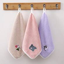 Yue Ye 3pcs/Pack Baby Small Towels, Face Wipes, Bibs, Coral Fleece Material, Absorbent Multi-Functional Hand Towels, Suitable For Home And Outdoor Use, Baby's Halloween Gift - Multicolor - View 14