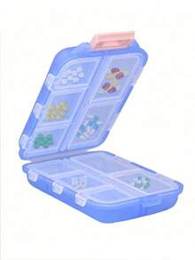 1pc Travel Pill Box, Portable Storage Container With Sealed Compartment Design, PP Plastic Material, Suitable For Car, International Travel And Various Occasions, Convenient For Organizing Medications - View 14