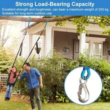 Durable Nylon Strap With Metal Hook - UV Resistant, Weatherproof, Wear-Resistant - Suitable For Outdoor Hammocks, Tree Swings, Patio Chairs - Easy To Install Climbing Buckle - Perfect For Garden, Camping, Backyard Use - A - View 6