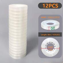24 Rolls/48 Rolls Transparent Tape, Suitable For Gift Wrapping, Stationery And Office Supplies, Handmade Crafts And Home Use, High-Quality Transparent Tape, Compatible With Tape Dispenser - Default - View 17