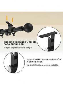 Curtain Tracks & Accessories - Black - View 3