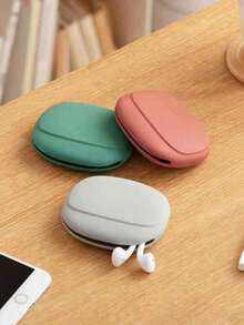 1 pieza Bolsa de almacenamiento multifuncional de silicona portátil, puede almacenar lápiz labial, auriculares inalámbricos, cable de auriculares, monedas, artículos pequeños, adecuada para el hogar, regalo, vacaciones y festividades (Halloween, Navidad, etc.) y otras ocasiones - View 3