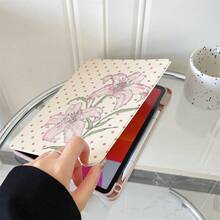 1件油畫百合花印花平板保護殼，相容 iPad Air 6/5/4 和 10 (10.9 吋) - 相容 iPad Pro 2024、Air M3/A16 2025，相容 Galaxy Tab S9 FE/S8 Plus/S7/S10，相容 OPPO Pad，相容 MatePad，相容 Vivo Pad，相容 Honor Pad，相容 Xiaoxin Pad - 彩色 - 查看 6