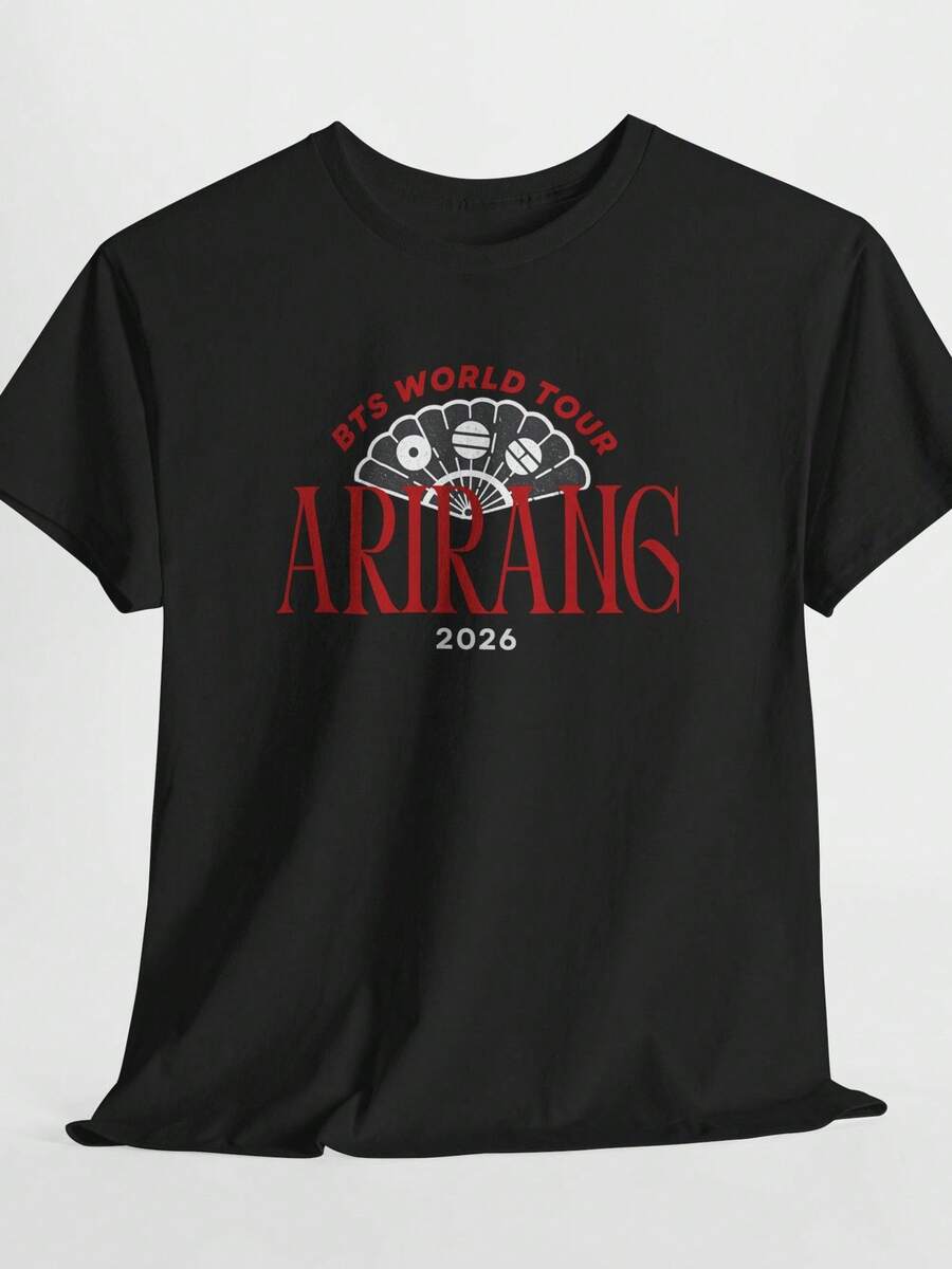 ARIRANG World Tour 2026 Tee camiseta unisex moda cómoda regalo perfecto 47RYeYU1lpU4gmBobdwK7 estilo moderno estampado original para fans - Negro - Ver 1
