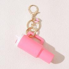 Cup Mini Tumbler Keychain Accessories Cute Cup Keychain With Flower Purse Handbag Backpack For Women School Car Accessories Goth - Multicolor - View 1