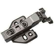 1pc Gun Gray Aluminum Frame Cabinet Door Hinge Straight Arm, Suitable For Display Cabinet And Glass Door Soft Close Damper, Metal Finish - B - View 11