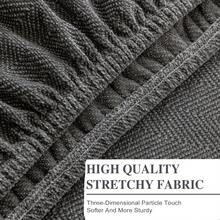 1pc Solid Color Herringbone Chenille Sofa Cover Set, Non-Slip Washable Sofa Cushion Cover, Suitable For Home Pet Owners And Children, Neutral Wabi-Sabi Minimalist Furniture Protector, Living Room Villa Daily Decor, Multiple Sizes - Grey - View 4
