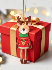 16pcs/Set Colorful Christmas Reindeer Decoration Set - Warm Christmas Style, Suitable For Christmas Tree, Home, Office, Classroom Multi-Functional Gift Box Hanging Ornaments, Reindeer Christmas Decor - A - View 9
