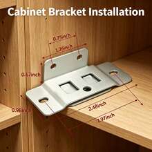 8pcs Metal Fixed Clip 2-In-1 Insert Plate, Furniture Shelf L-Shaped 90 Degree Connector, Thickened Bracket Home Hardware, Easy Installation Without Complex Tools - Multicolor - View 4