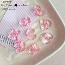 Acrylic Transparent Rainbow Large Hole Q-Version Letter Beads Straight Hole Beads Scattered Beads Handmade DIY Mobile Phone Chain Necklace Accessories - Multicolor - View 10