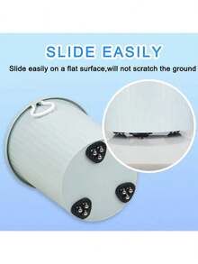 8pcs And 4pcs Set, 3 Colors Available, Premium Heavy Duty Swivel Casters - Smooth 360° Rotation, Super Strong Adhesive Self-Stick Caster Wheels Set, Easily Move Storage Boxes, Furniture, Trash Cans And Coffee Tables - A - View 8