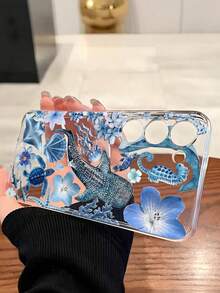 Precision Hole High Transparency Full Screen White Starry Sky Turtle Painted Anti-Drop Transparent Phone Case, Compatible With IPhone Series/ Series, Compatible With Xiaomi/ - Multicolor - View 3