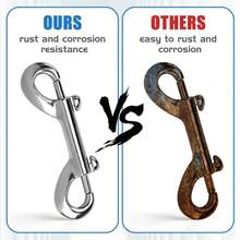2/4pcs Double-End Snap Hooks, 3.5 Inch Rust-Resistant Metal Clips, Suitable For Dog Leashes, Buckets, Keychains, Carabiners - Suitable For Indoor And Outdoor Use, Hardware Tools, Carabiner Key Clips, Corrosion-Resistant Copper Hooks, Shoulder Strap Accessories, Dog Screws, Dog Carabiner Clips, Mauser Hooks, Dog Accessories, Dog Tag Clips, Trigger Clips, Rotating Spring Hooks - A - View 7