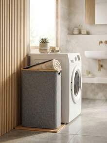 OrdoVault 25/50/100L Laundry Basket, Dirty Clothes Basket, Storage Basket, Bamboo Frame, 100L With Separate Reusable Mesh Inner Bag, Foldable Storage, Perfect Helper For Home And Bathroom Storage, Able To Store Toilet Paper, Clothes, Blankets And Other Items, Ideal Holiday Gift - View 5