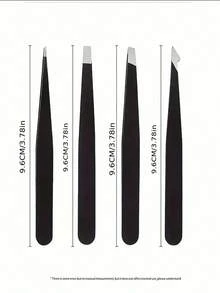 8 piezas de pinzas de cejas de precisión, pinzas de cejas profesionales de acero inoxidable - eliminan con precisión el vello facial, las astillas y los pelos encarnados (Negro/Rosa/Plata) 12 piezas de recortador de cejas negro, para eliminación de vello, eliminación de vello facial, corte de cabello, peinado, bolsa de almacenamiento, organizador, almacenamiento, accesorios para el cabello - multicolor - Ver 4