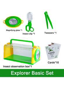 Children's Insect Catching Set - Children's Insect Catching Set Gift, Includes Insect Catcher, Butterfly Net Tweezers, Children's Insect Habitat Outdoor Exploration Set, Suitable For 3-8 Years Old Children, 5-Piece Set (Random Shape And Color), - Multicolor - View 11