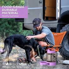 Portable Large Dog Water Bottle 77oz Leak Proof Travel Pet Water Dispenser For Hiking Camping And Outdoor Walks - Purple - View 3