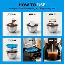 1pc Reusable Capsule Converter, Refillable Coffee Pod, Reusable Filter Cup Accessory, Refillable Filter Cup Capsule, Stop Wasting Disposable Capsules, Coffee Machine Accessories - Black - View 8