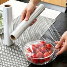 1/2pcs Cling Film - Easy Tear, Heat Resistant Packaging, Suitable For Kitchen And Restaurant, Disposable Snack And Fruit Cover Film Cling Film Essential Kitchen Storage Accessory - Multicolor - View 2