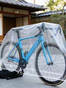 5件裝透明自行車防護套，適用於公路車與登山車，高透明度，附彈性袖口，快速穿脫，便攜式 - 無色 - 查看 6