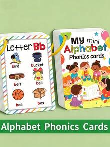 Alphabet Phonics Flash Cards For Toddlers, 26 ABC Letter Learning Word Cards With Pictures, Preschool Kindergarten Educational Vocabulary Flashcards, Kids Early English Spelling Learning Game, Sight Words Flashcards With Ring For Boys Girls Ages 3-6 - Multicolor - View 3