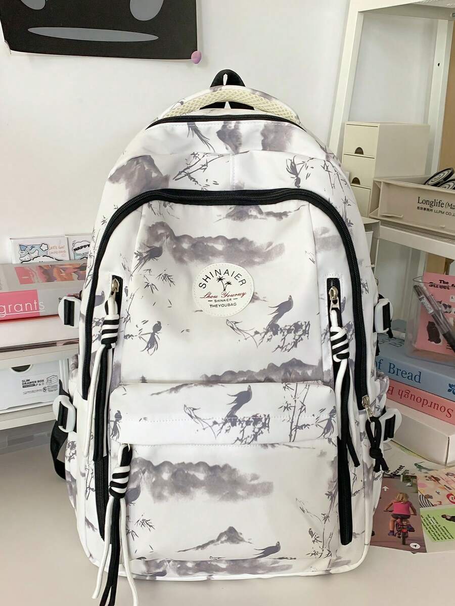 Ransel Anti-Pencurian Multi-Saku Portabel Ringan, Cocok untuk Pelajar dan Remaja, Dapat Digunakan untuk Sekolah, Perjalanan, Mendaki, Panjat Tebing, Olahraga, dan Aktivitas Luar Ruangan - Hitam - View 1