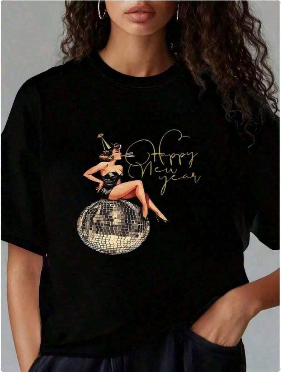 Women T-Shirts - 黑色 - 查看 1