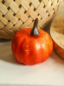 12pcs Orange Mini Pumpkin Decor, Autumn Pumpkin Decoration, Artificial Small Pumpkin Set, Thanksgiving Pumpkin Props, Harvest Season Tabletop Display, Pumpkin Table Centerpiece Decor, Autumn Home Decor, Halloween Autumn Decoration - Simulated Pumpkin Decoration J - View 10